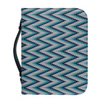 Zigzag Knitted Pattern Print Leather Bible Cover