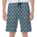 Zigzag Knitted Pattern Print Men's Beach Shorts