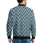 Zigzag Knitted Pattern Print Men's Bomber Jacket