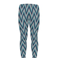 Zigzag Knitted Pattern Print Men's Leggings