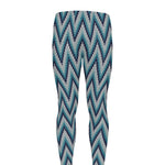 Zigzag Knitted Pattern Print Men's leggings