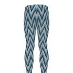 Zigzag Knitted Pattern Print Men's leggings