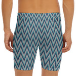 Zigzag Knitted Pattern Print Men's Long Boxer Briefs