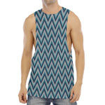 Zigzag Knitted Pattern Print Men's Muscle Tank Top