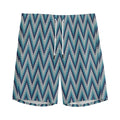 Zigzag Knitted Pattern Print Men's Athletic Shorts