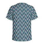 Zigzag Knitted Pattern Print Men's Sports T-Shirt