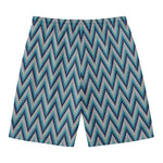 Zigzag Knitted Pattern Print Men's Swim Trunks