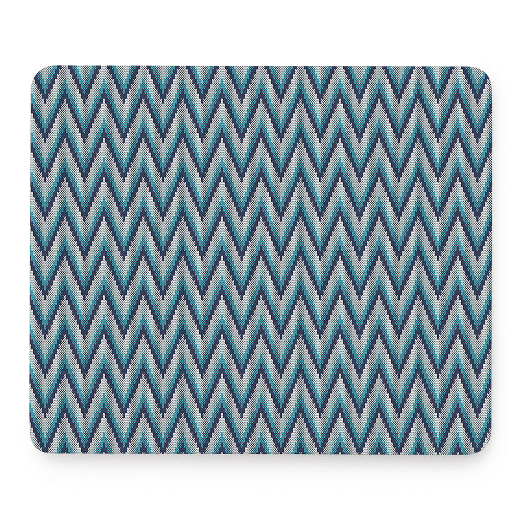 Zigzag Knitted Pattern Print Mouse Pad