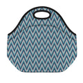 Zigzag Knitted Pattern Print Neoprene Lunch Bag