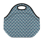 Zigzag Knitted Pattern Print Neoprene Lunch Bag