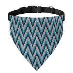 Zigzag Knitted Pattern Print Over The Collar Dog Bandana
