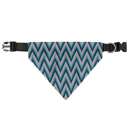 Zigzag Knitted Pattern Print Over The Collar Dog Bandana