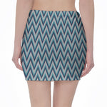 Zigzag Knitted Pattern Print Pencil Mini Skirt