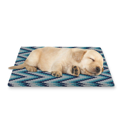 Zigzag Knitted Pattern Print Pet Cooling Mat Cover