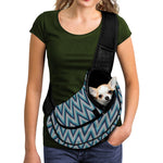 Zigzag Knitted Pattern Print Pet Sling Carrier