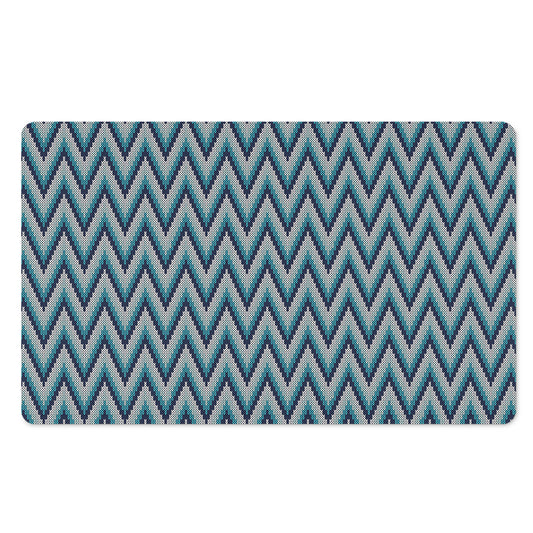 Zigzag Knitted Pattern Print Polyester Doormat