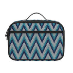 Zigzag Knitted Pattern Print Portable Lunch Bag