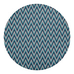Zigzag Knitted Pattern Print Round Blanket