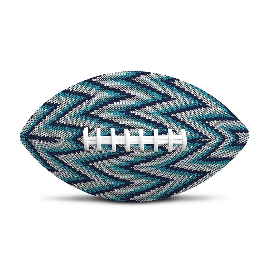 Zigzag Knitted Pattern Print Rugby Ball