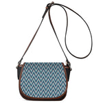 Zigzag Knitted Pattern Print Saddle Bag