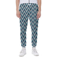 Zigzag Knitted Pattern Print Joggers