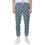 Zigzag Knitted Pattern Print Scuba Joggers