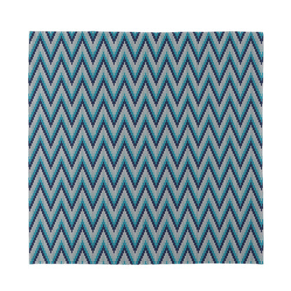 Zigzag Knitted Pattern Print Silk Bandana