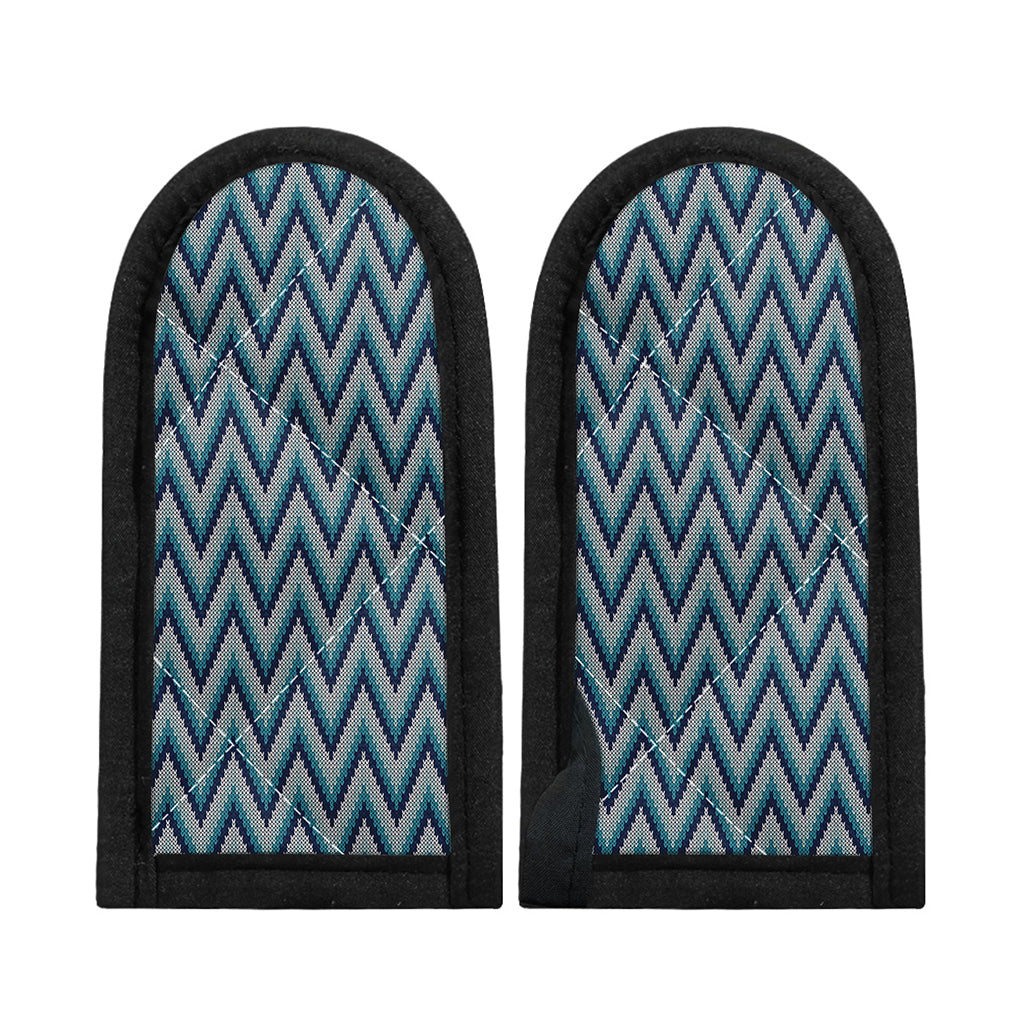 Zigzag Knitted Pattern Print Skillet Handle Cover