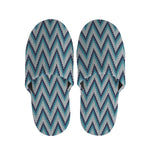 Zigzag Knitted Pattern Print Slippers
