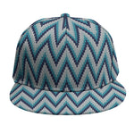 Zigzag Knitted Pattern Print Snapback Cap