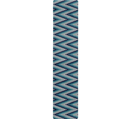 Zigzag Knitted Pattern Print Table Runner