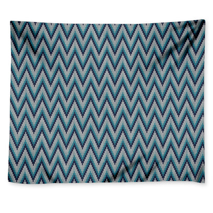 Zigzag Knitted Pattern Print Tapestry