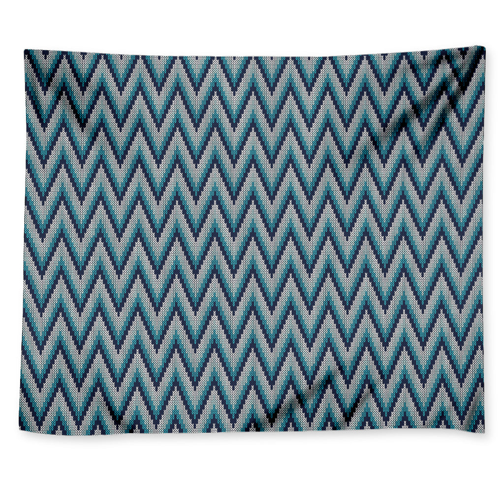 Zigzag Knitted Pattern Print Tapestry