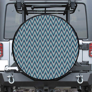 Zigzag Knitted Pattern Print Tire Cover