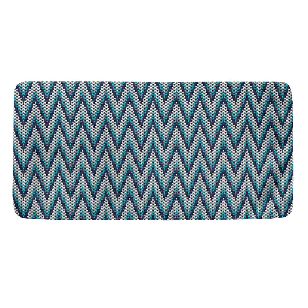 Zigzag Knitted Pattern Print Towel