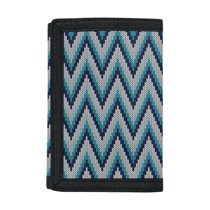 Zigzag Knitted Pattern Print Trifold Wallet