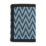 Zigzag Knitted Pattern Print Trifold Wallet