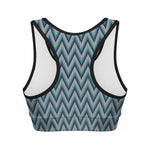 Zigzag Knitted Pattern Print Women's Sports Bra