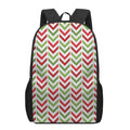 Zigzag Merry Christmas Pattern Print 17 Inch Backpack