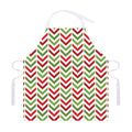 Zigzag Merry Christmas Pattern Print Adjustable Apron