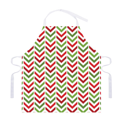 Zigzag Merry Christmas Pattern Print Adjustable Apron