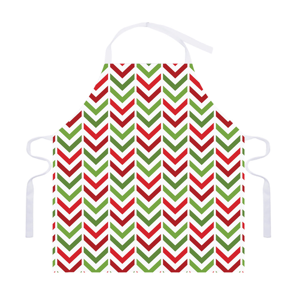 Zigzag Merry Christmas Pattern Print Adjustable Apron