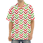 Zigzag Merry Christmas Pattern Print Aloha Shirt