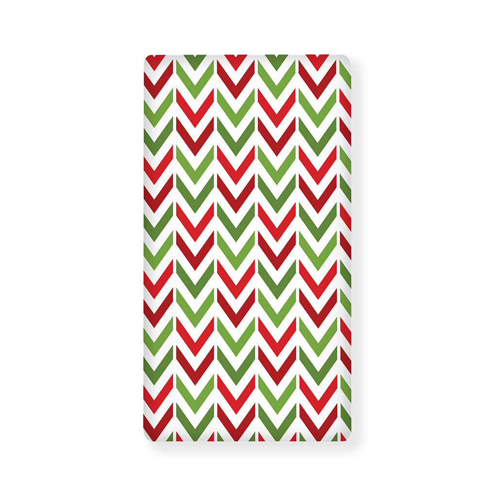 Zigzag Merry Christmas Pattern Print Baby Crib Sheet