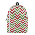 Zigzag Merry Christmas Pattern Print School Backpack