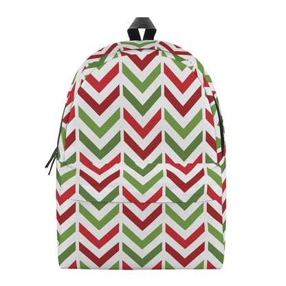 Zigzag Merry Christmas Pattern Print Backpack