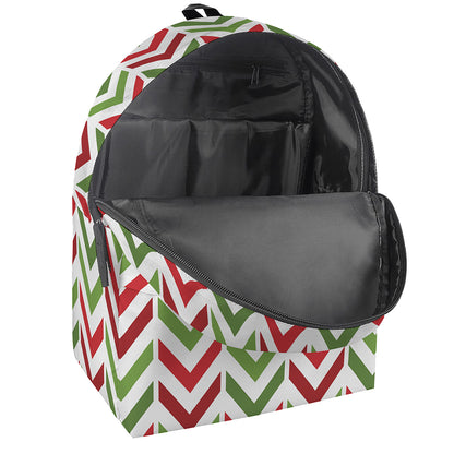 Zigzag Merry Christmas Pattern Print Backpack