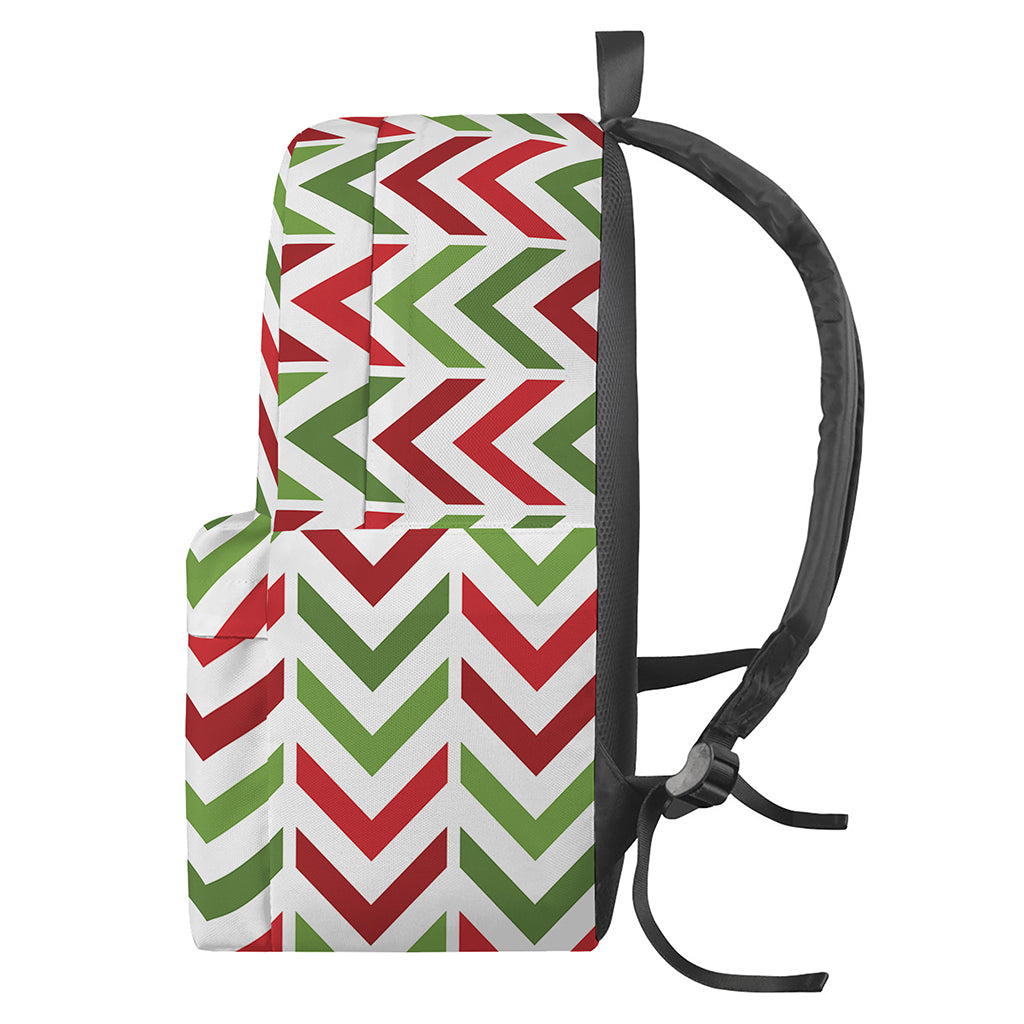 Zigzag Merry Christmas Pattern Print Backpack