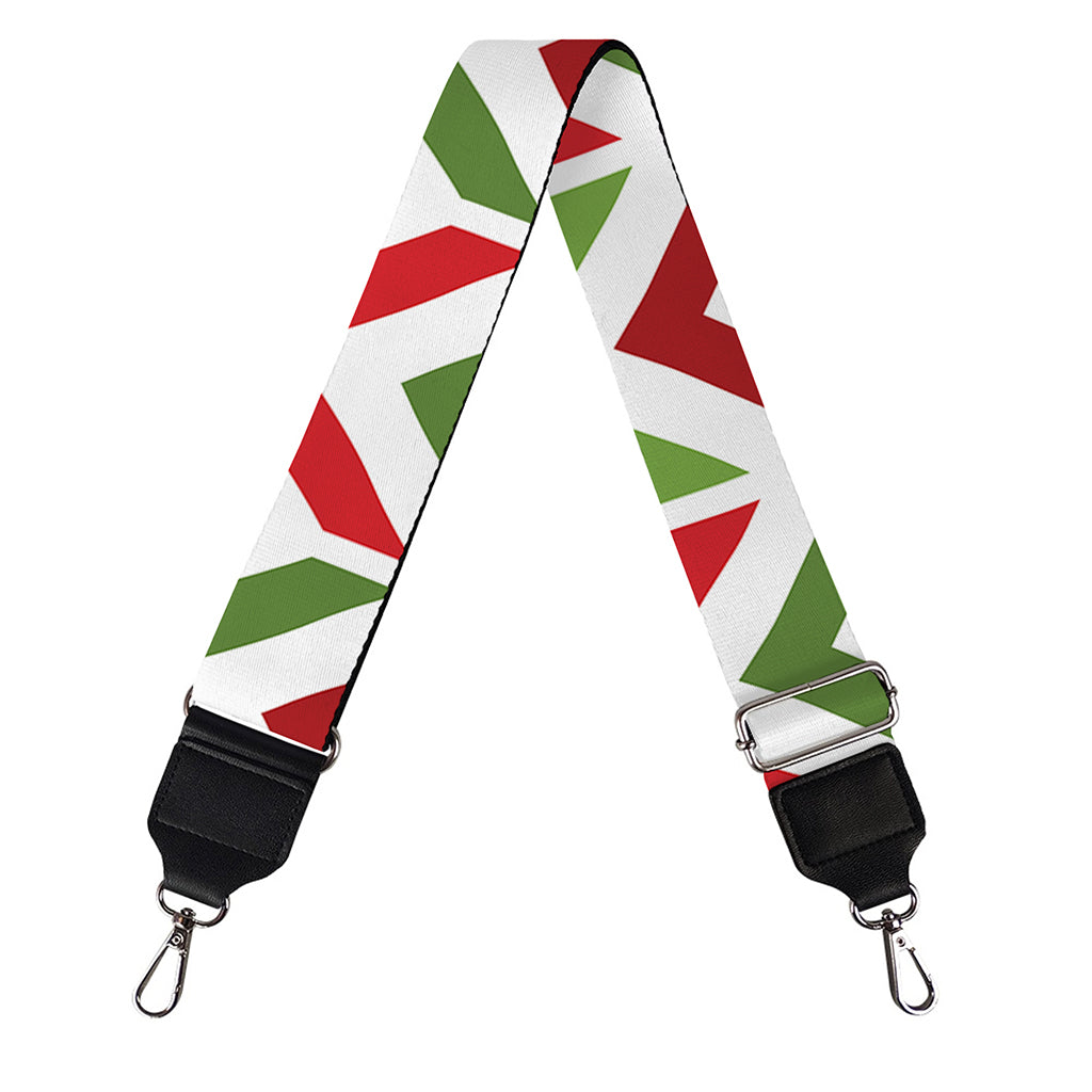 Zigzag Merry Christmas Pattern Print Bag Strap