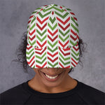 Zigzag Merry Christmas Pattern Print Baseball Cap